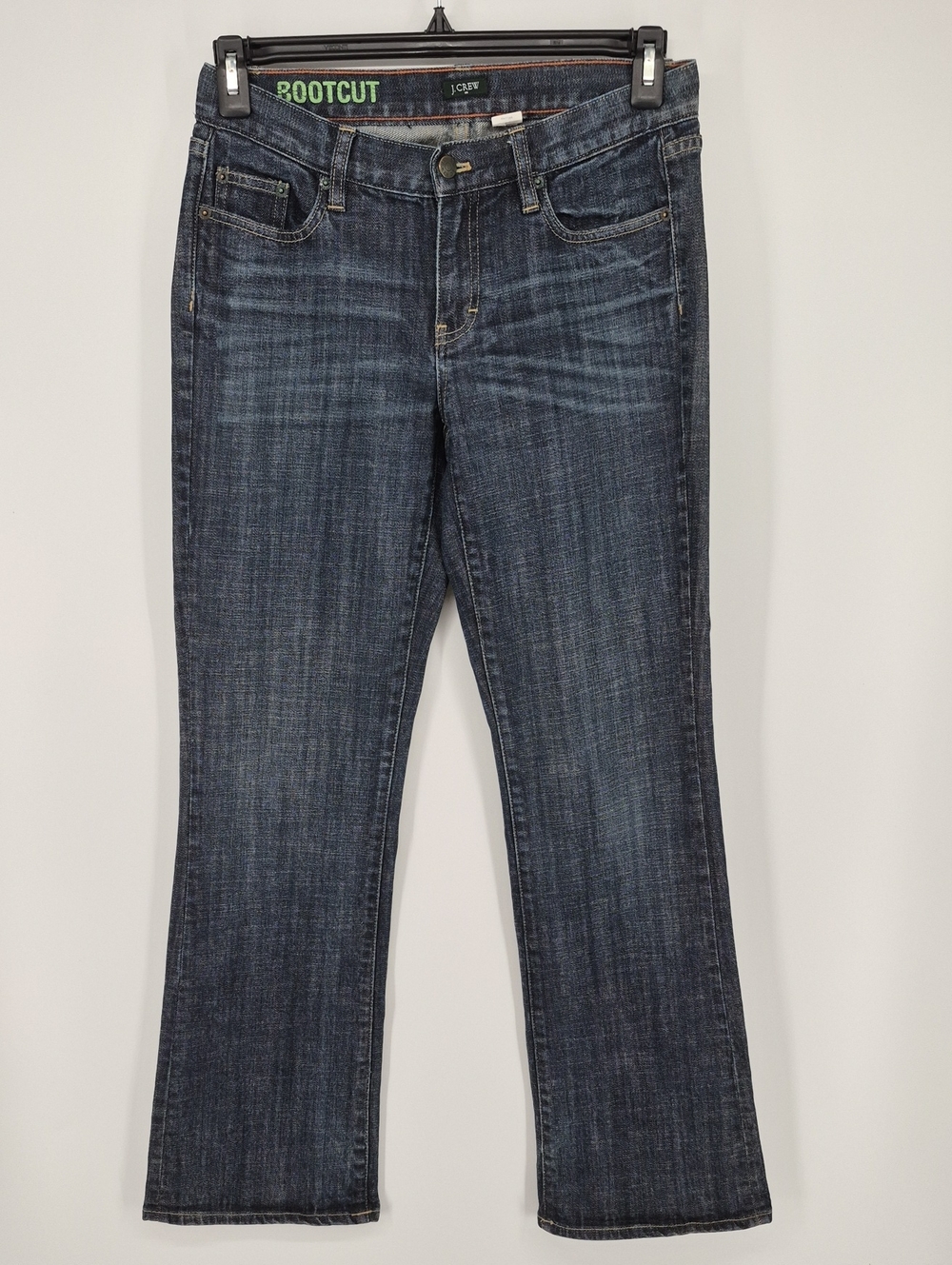 J. Crew Womens Size 29 Short Dark Wash Bootcut Low Rise Jeans Blue Denim 29×31